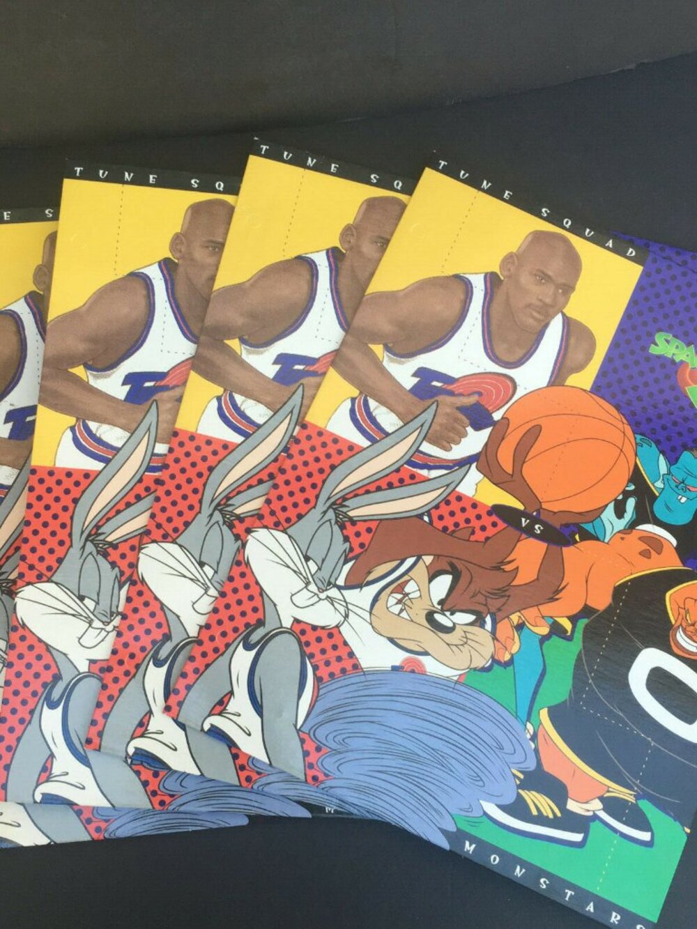 LOT OF 4: Vtg 1996 Space Jam "Monstars vs Tune Squad" Folder #84090
